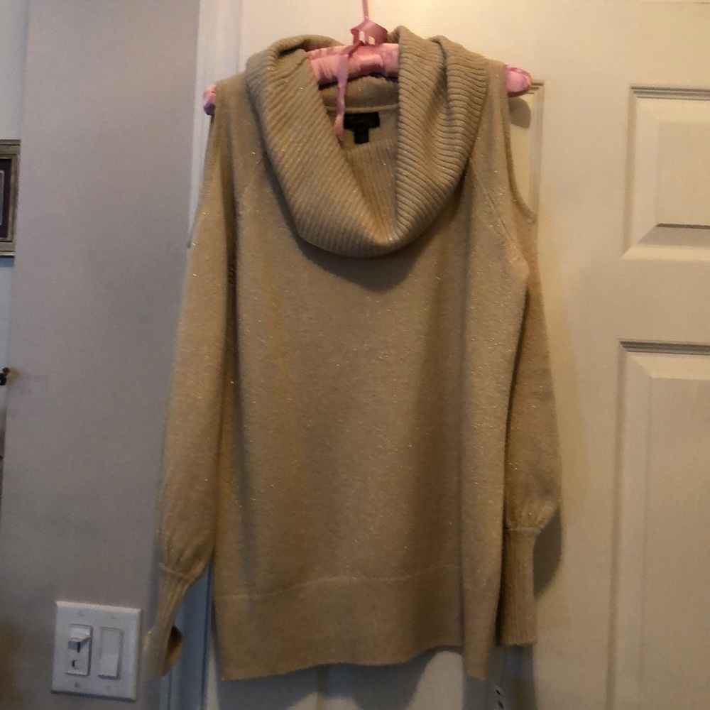 Cold shoulder, Cowl neck sweater.. never worn.